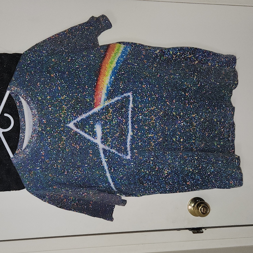 Pink Floyd Rainbow Tie Dye Speckle Full Graphic T-Shirt